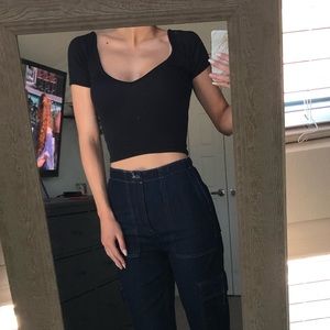 Black crop top